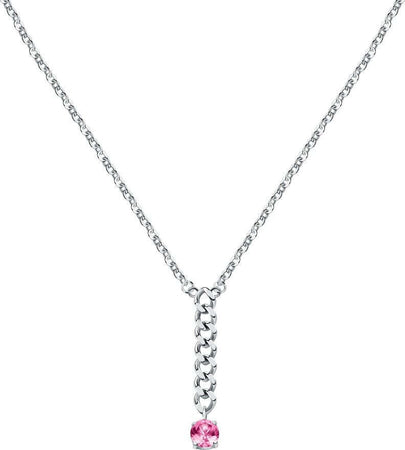 Pendente-MORELLATO-donna-Poetica-acciaio-/-cristallo-rosa
