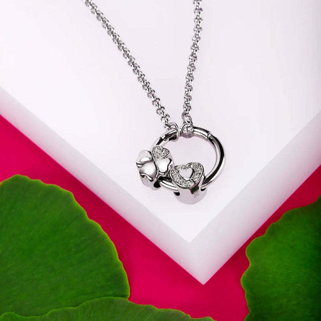 Pendente-MORELLATO-Drops-acciaio-Cuore-/-Quadrifoglio