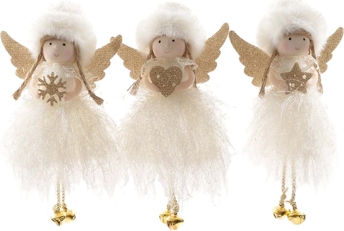 Pendente per albero di Natale Fatine con vestiti bianchi e ali da 18 cm Casa e cucina/Decorazioni per interni/Addobbi e decorazioni per ricorrenze/Decorazioni natalizie/Addobbi e decorazioni/Palle e palline MagiediNatale.it - Altamura, Commerciovirtuoso.it