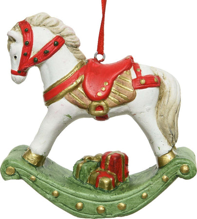 Pendente per albero di Natale in terracotta Cavalluccio bianco da 11 cm Casa e cucina/Decorazioni per interni/Addobbi e decorazioni per ricorrenze/Decorazioni natalizie/Addobbi e decorazioni/Palle e palline MagiediNatale.it - Altamura, Commerciovirtuoso.it