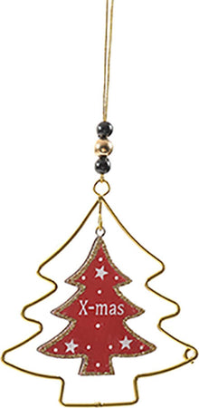 Pendente per albero di Natale laccato in metallo e legno da 11 cm Casa e cucina/Decorazioni per interni/Addobbi e decorazioni per ricorrenze/Decorazioni natalizie/Addobbi e decorazioni/Ciondoli e pendenti MagiediNatale.it - Altamura, Commerciovirtuoso.it