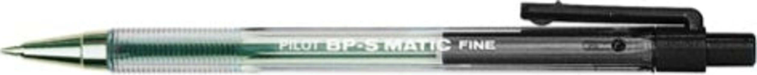 Penna a sfera a scatto BP S Matic - punta fine 0 7 mm - nero - Pilot Cancelleria e prodotti per ufficio/Penne matite scrittura e correzione/Penne e ricariche/Penne roller a inchiostro gel Eurocartuccia - Pavullo, Commerciovirtuoso.it