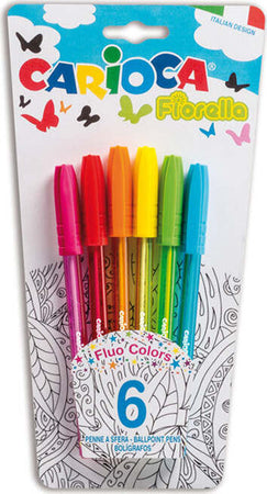 Penna-a-sfera-Fiorella-6-pezzi-Carioca