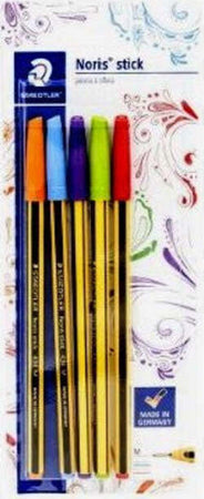 Penne a sfera Staedtler 434-SBK5P2 Noris Stick Cancelleria e prodotti per ufficio/Penne matite scrittura e correzione/Penne e ricariche/Penne roller a inchiostro gel Scontolo.net - Potenza, Commerciovirtuoso.it