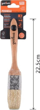 Pennello-Piatto-22.5cm-Con-Manico-Legno-Setole-Morbide-Per-Pittura-Vernice-90203