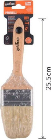 Pennello-Piatto-25.5-Cm-Con-Manico-In-Legno-Setole-Morbide-Pittura-Vernice-90207