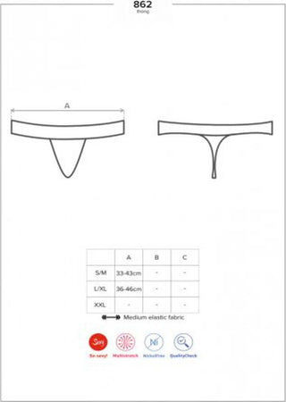 Perizoma Nero Trasparente Sexy Intimo Obsessive 862-tho-1 Perizoma Tg S/M Perizoma Nero Salute e cura della persona/Erotismo e contraccezione/Abbigliamento erotico/Donna/Slip e perizomi Kondorama - Martinsicuro, Commerciovirtuoso.it