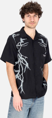PHOBIA-Camicia-Manica-Corta-Uomo-Lateral-Lightning-Shirt-Black/white-da-uomo