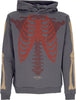 PHOBIA-Felpa-Leggera-Cappuccio-Uomo-Bones-Hoodie-Grey/red/beige-da-uomo