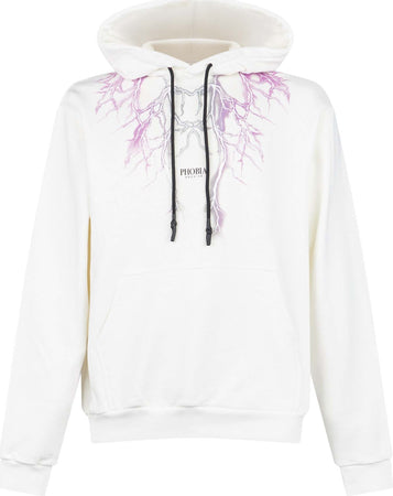 PHOBIA-Felpa-Leggera-Cappuccio-Uomo-Lightning-Hoodie-White/purple/grey-da-uomo