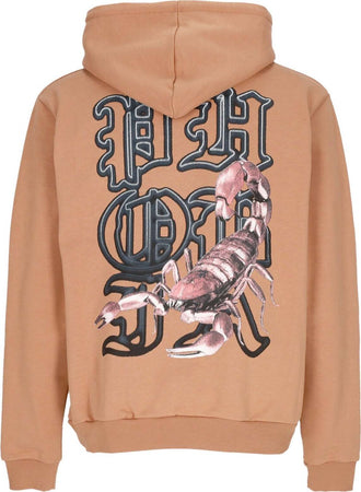 PHOBIA-Felpa-Leggera-Cappuccio-Uomo-Scorpion-Hoodie-Terracotta/grey-da-uomo