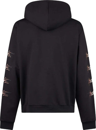 PHOBIA-Felpa-Leggera-Cappuccio-Uomo-Shark-Print-Hoodie-Black-da-uomo