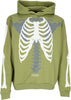 PHOBIA-Felpa-Leggera-Cappuccio-Uomo-Skeleton-Print-Hoodie-Green/white-da-uomo
