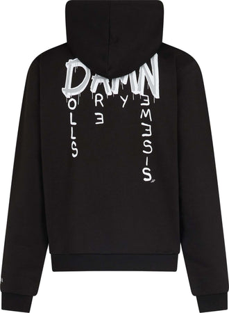 PHOBIA-Felpa-Leggera-Cappuccio-Uomo-Tdc-Voodoo-Print-Hoodie-X-Testa-Di-Chezzo-Black-da-uomo