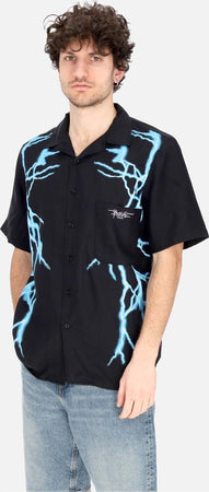 PHOBIA-Maglietta-Uomo-Lateral-Lightning-Shirt-Black/light-Blue-da-uomo