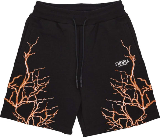 PHOBIA-Pantalone-Corto-Tuta-Uomo-Lightning-Shorts-Black/orange-da-uomo