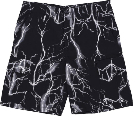 PHOBIA-Pantalone-Corto-Uomo-All-Over-Lightning-Cargo-Shorts-Black/grey-da-uomo