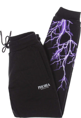 PHOBIA-Pantalone-Tuta-Leggero-Uomo-Purple-Lightning-Pants-Black/purple-da-uomo
