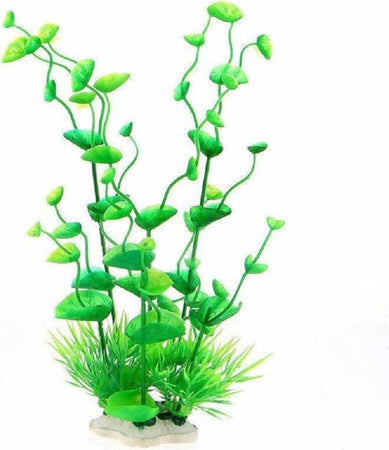 Pianta-16-Cm-Piantina-Artificiale-Per-Acquario-Piante-Finte-Plastica-Verde