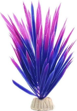 Pianta-Piantina-Artificiale-Per-Acquario-Piante-Finte-Plastica-Viola-Blu-Punta