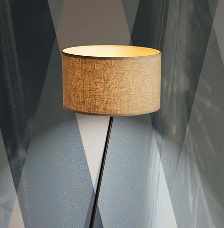 Piantana-classica-Illuminando-COMODA-TE-LED-lampada-terra-legno-paralume-orientabile-tessuto-sabbia-cilindro-interno-E27