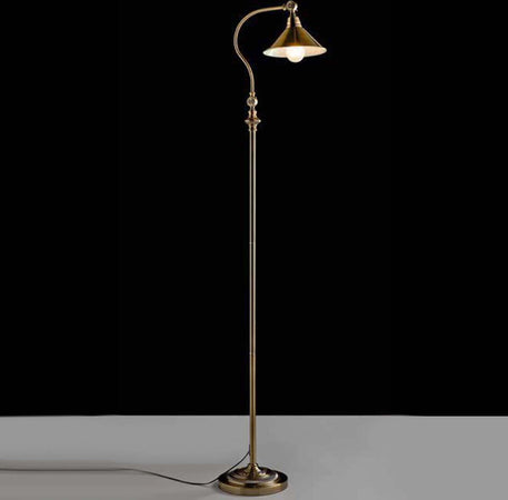 Piantana-classica-Illuminando-STREET-TE-LED-lampada-terra-braccio-orientabile-metallo-brunito-rustica-piatto-interni-E27