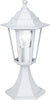 Piantana-Contemporanea-Da-Esterno-Laterna-5-1-Luce-Alluminio-Fuso-Bianco