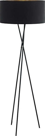 Piantana-Contemporanea-Fondachelli-1-Luce-Acciaio-Nero-Diffusore-Nero