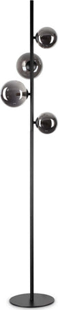 Piantana-Contemporanea-Perlage-Metallo-Nero-4-Luci-G9-3W-3000K-Luce-Calda