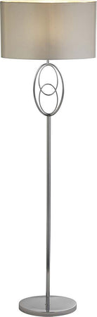Piantana-Contemporaneo-Loopy-Floor-Acciaio-Cromo-Policarbonato-Argento-E27