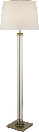Piantana-Contemporaneo-Pedestal-Acciaio-Adjustable-Vetro-Trasparente-1-Luce-E27