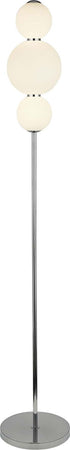 Piantana-Contemporaneo-Snow-Ball-Acciaio-Cromo-Vetro-Bianco-Led-19W-3000K