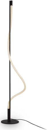 Piantana-Lampada-Da-Terra-Moderno-Tau-Alluminio-Nero-Luce-Led-15W