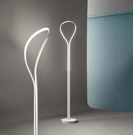 Piantana-Moderna-Metallo-Blossom-Bianco-Led