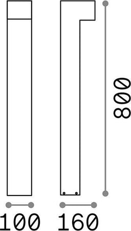 Piantana-Moderna-Sirio-Alluminio-Coffee-2-Luci-3W-3000K-Luce-Calda-H80Cm