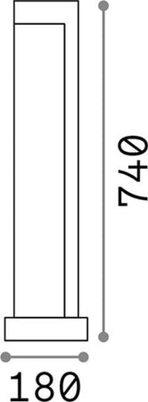 Piantana-Moderna-Titano-Materie-Plastiche-Grigio-Granito-Led-9W-4000K-H74Cm