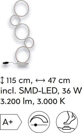Piantana-moderna-Trio-lighting-RONDO-LED-metallo-dimmerabile-lampada-terra