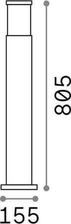 Piantana-Palo-Da-Esterno-Moderna-Tronco-Alluminio-Coffee-1-Luce-E27-H80Cm