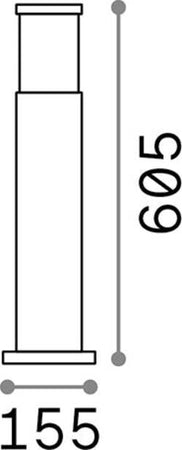 Piantana-Palo-Da-Esterno-Moderna-Tronco-Alluminio-Nero-1-Luce-E27-H60Cm