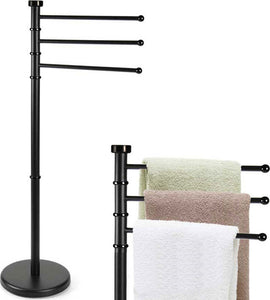 Piantana-Portasciugamani-Milano-da-bagno-3-Bracci-in-Metallo-Nero-22x31x85-cm
