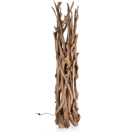 Piantana "Ace" in legno di teak riciclato finitura Naturale h 180 cm