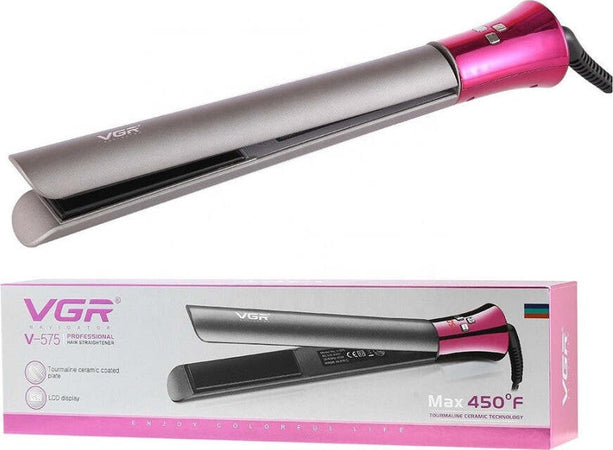 Piastra-Capelli-Lisci-Professionale-Rivestimento-In-Ceramica-Diplay-Lcd-Vgr-V575