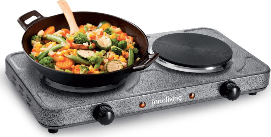 Piastra Elettrica Doppia Per Cucinare 5 Livelli 2000w, Innoliving Inn-748 Casa e cucina/Elettrodomestici per la cucina/Piastre e griglie elettriche/Piastre Innoliving - Ancona, Commerciovirtuoso.it