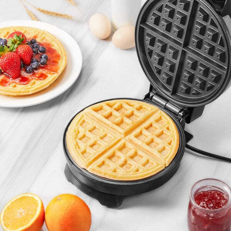 Piastra-Elettrica-Macchina-Waffle-Maker-1000w-Griglia-Piastre-Antiaderenti-Nero