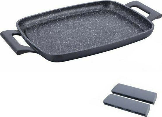Piastra-Grill-In-Pietra-47-Cm-Induzione-Antiaderente-Cucina-Carne-Barbecue-Bbq