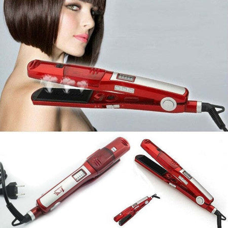Piastra In Ceramica Per Stiratura Capelli A Vapore Ioni 200?c Lisci Parrucchiere Bellezza/Cura dei capelli/Strumenti per lo styling/Piastre per capelli Trade Shop italia - Napoli, Commerciovirtuoso.it