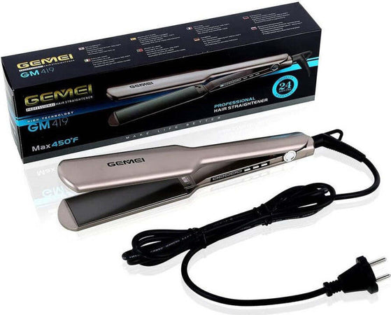 Piastra-Per-Capelli-Lisciante-In-Titanio-Professionale-Da-150°c-A-230°c-Gm-419