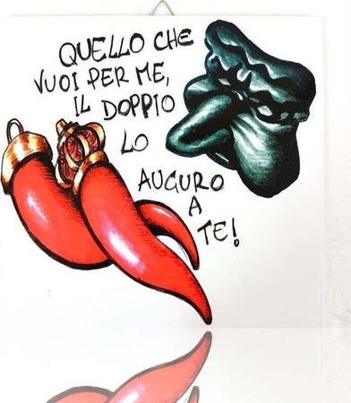 Quadretto Piastrella Decorativa Porta Fortuna Ceramica Quello Che Vuoi Per Cornici e Portafoto Trade Shop italia - Napoli, Commerciovirtuoso.it