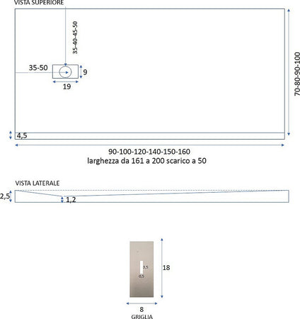 Piatto Doccia Mineralmarmo effetto pietra Bianco DUBAI Fai da te/Attrezzature per cucine e bagni/Attrezzature per bagni/Docce e componenti doccia/Piatti doccia StileBagno - Roma, Commerciovirtuoso.it