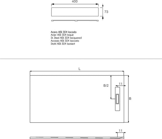 Piatto-Doccia-Resina-finitura-Pietra-Bianco-con-griglia-inox-PURE